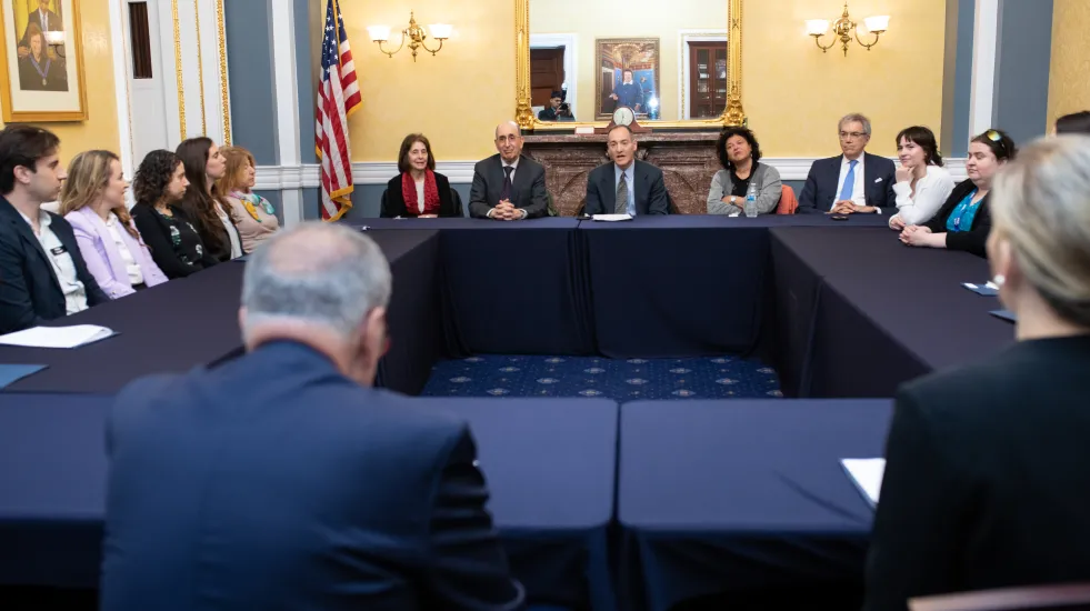 Participants at meeting